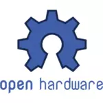 Hardwarové modrá značka vektorový obrázek