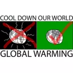 Vektorgrafikk utklipp av global oppvarming skilt