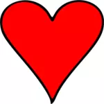 Vektorové kreslení symbolu hrací karta obrys srdce