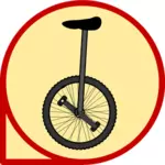 一輪車のアイコン ベクトルの描画