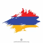Armenisk flagga pensel stroke