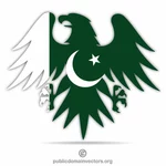 Pakistanin lippu heraldinen kotka