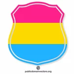 Sylwetka tarczy panseksualnej flagi
