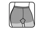 Pantyhose ikon vektor gambar