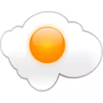 Vektorgrafik med frukost ägg med eftertanke