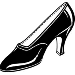 Черные дамы высокий каблук обуви векторные картинки
