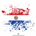 パラグアイの旗のインクはね