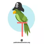 Papegoja med pirathatt