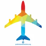 Yolcu uçağı renk silueti