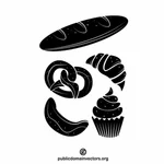 Graphiques vectoriels de pâtisserie