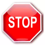 Červená STOP znamení grafický vektorový obrázek