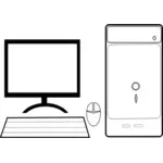 Illustration vectorielle de personal computer configuration