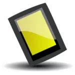 Векторное изображение глянцевый наклонена черный PDA устройства