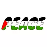 Paz para decalque de vetor de Palestina