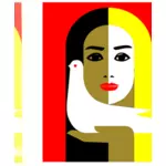 Illustration vectorielle des femmes pour la paix signe