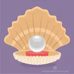 Perle in einer shell
