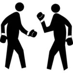Dane dla pieszych z grafiki rękawiczki dla boksu