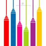 Pensil warna-warni vektor seni klip