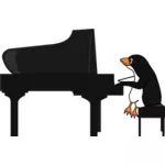 Pinguïn pianospelen