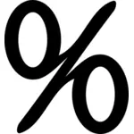 Semnul procent vector illustration