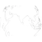 Vue de l'Inde de dessin vectoriel de l'espace