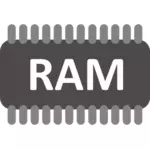 RAM 内存芯片矢量图像