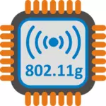 stilize simge vektör küçük resim 802.11g WiFi çip seti