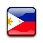 Pulsante di bandiera vettoriale Filippine