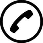 Grafika wektorowa symbol telefonii stacjonarnej