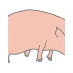 Grafika wektorowa orgami rzeźby świnia