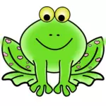 Green Valentine frog vektorové grafiky