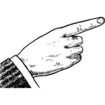 Clipart vetorial de dedo pontiagudo