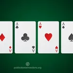 Poker van azen vector afbeelding
