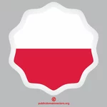 ملصق دائري للعلم البولندي