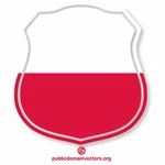 Польский флаг геральдический гребень