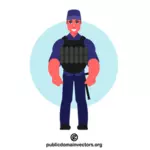 Grafika wektorowa: policjant