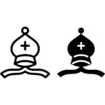 Vectorafbeeldingen van bisschop Schaken titel