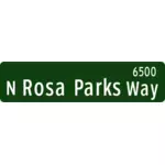 N Роза Паркс путь дорожный знак векторная иллюстрация