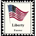 Liberty forever postimerkki vektori kuva
