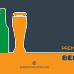 Fundo de vector de cerveja Premium