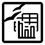 Vetor desenho de monocromático espalhar sinal de tipo de arquivo da folha
