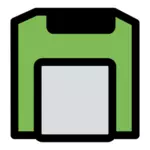 Grün-floppy-disk-Vektor-Bild