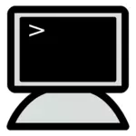 Podstawowy KDE ikona terminal wektor rysunek