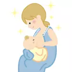 Mor og amming barn
