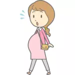 Nakreślone wizerunek Pani w ciąży