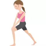 Female stretching vector image