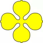 תמונה של הצורה quatrefoil צהוב