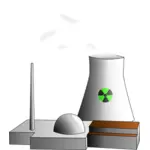Imagen vectorial de reactor nuclear