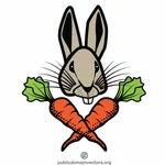 Conejo y zanahorias