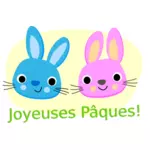 Desenho vetorial de logotipo Joyeuses Pâques